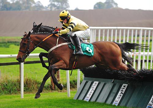 Shek O Lad clears the last in Downpatrick