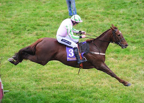 Call It Magic sails over a fence with Ruby Walsh in the saddles