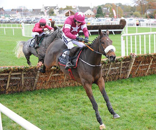 Monbeg Notorious leads Moulin A Vent away from the last 