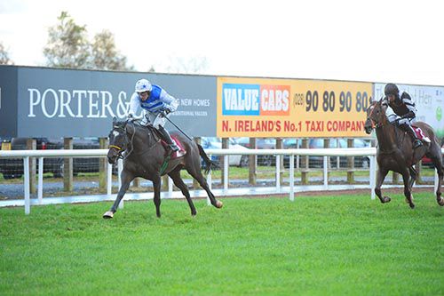 Joey Sasa is ridden out by Nina Carberry to beat An Dearg Mor