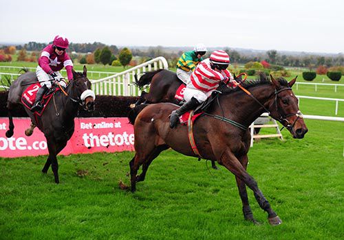 Arctic Skipper and Sean Flanagan race away from the final fence