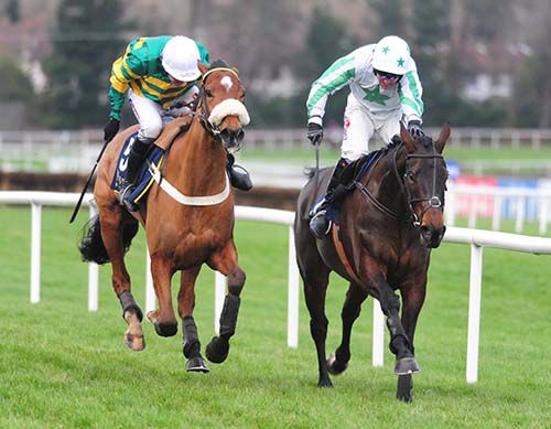 Our Duke is ridden out by Robbie Power to beat Coney Island (noseband)