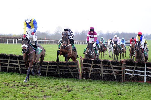 Swift (Mark Enright) leads over the last