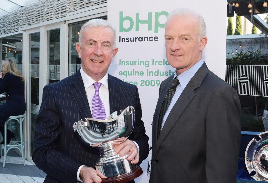 Mark Phelan of BHP Insuracne with Willie Mullins (O'Shea Photography)