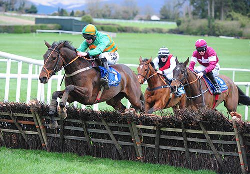 Nicat's Benefit and Roger Loughran jump the last