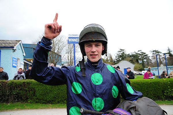 Stay With It gave jockey Dillon Maxwell his first success today 