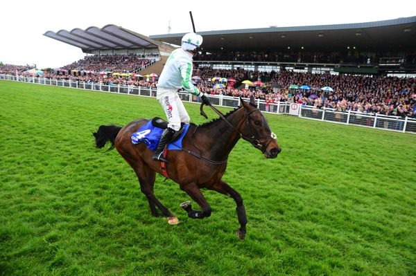 Robbie Power salutes the crowd after winning the BoyleSports Irish Grand National on Our Duke