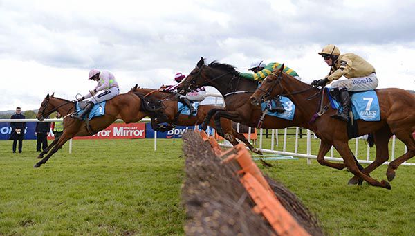 Bapaume (Ruby Walsh) leads over the last