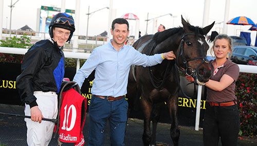 Happy  connections after Colla Pier's win