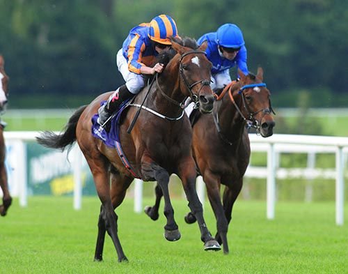 Order Of St George and Ryan Moore pictured on their way to victory