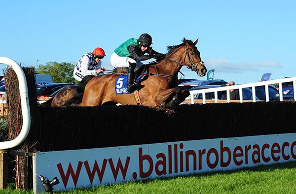 Modem (Paddy Kennedy) heads for home from Rathvinden (Ruby Walsh)