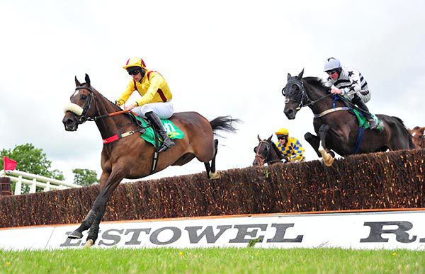 Freewheelin Dylan (Mark O'Hare) leads from Minella For Value (Declan Queally)