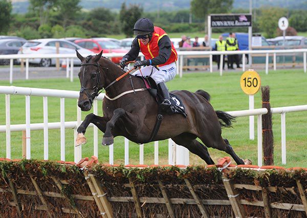 Triolet and Noel McParlan jump the last