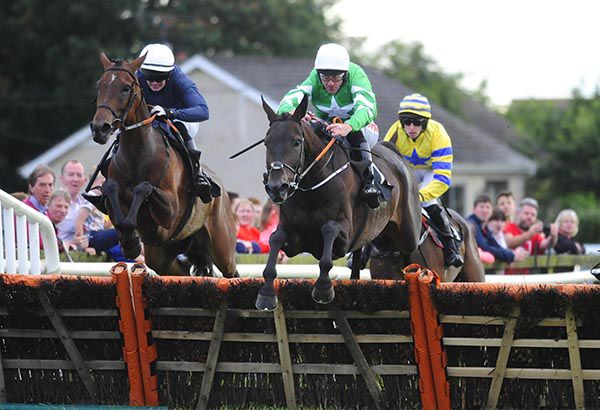 Green and white silks Davy Russell wins on William B from Just Janice (Ambrose McCurtin)