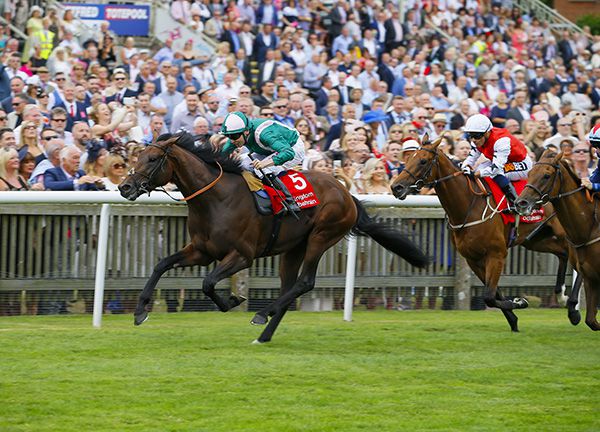 Raheen House seen here winning under Jamie Spencer at Newmarket in 2017