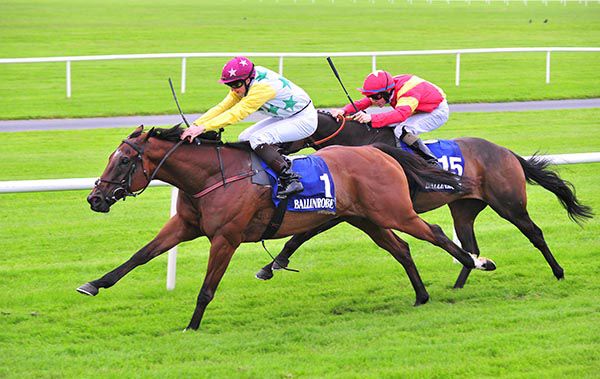 Usa is ridden out by Daniel Redmond to beat Ringo Kid