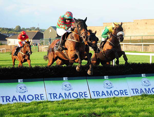 Granny Biddy jumps the last under Barry John Foley