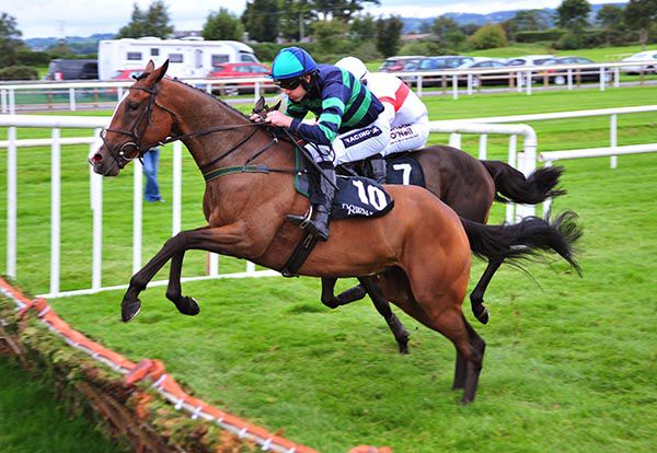 Minnie Dahill and Ruby Walsh at the last