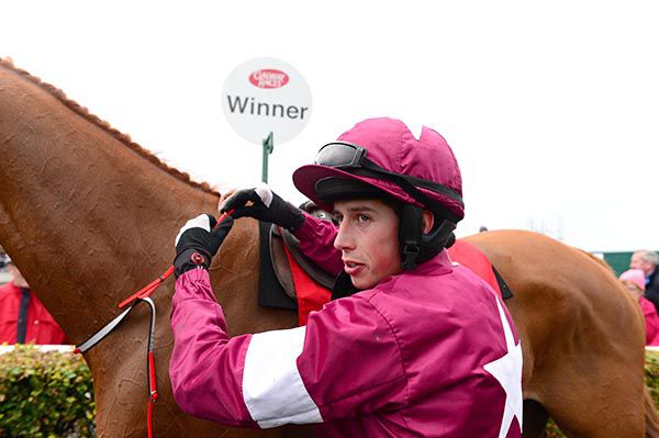 Bryan Cooper pictured after winning aboard Calino D'airy