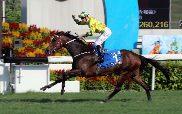 Werther winning the G1 Standard Chartered Champions & Chater Cup last May.