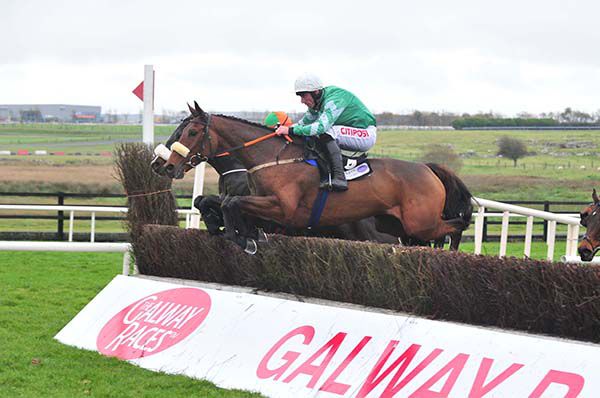 Presenting Percy winning at Galway