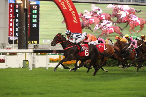 The Danny Shum trained Seasons Bloom No 6 winning on Sunday