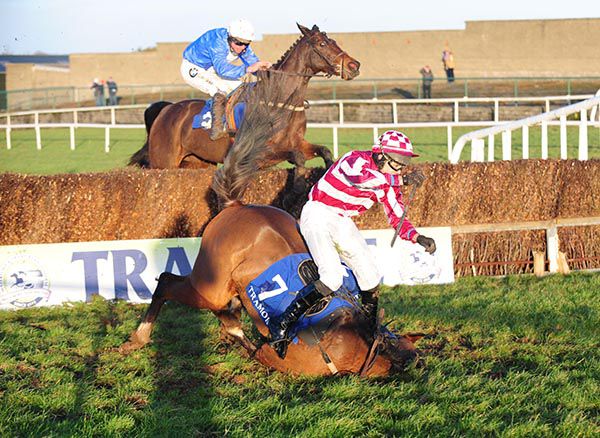 Killare Castle and Ryan Treacy crash out leaving Cerca Trova and Andrew Lynch with the win