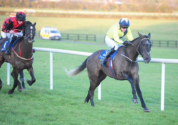 Espanito Bello keeps up the gallop under Mark O'Hare, from Kissesforkatie and Liam Quinlan