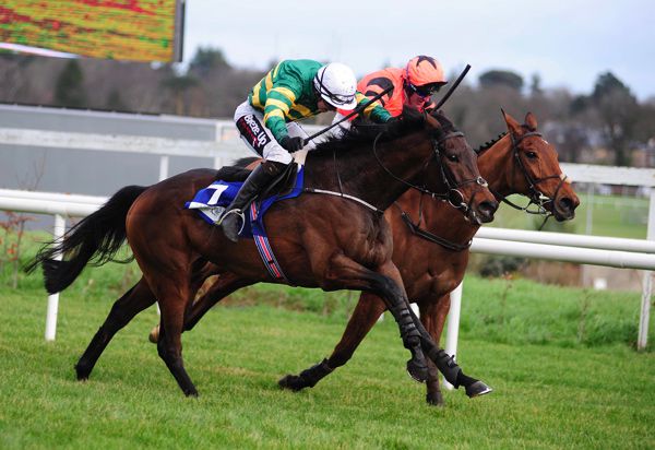 Tower Bridge (near side) winning at Leopardstown last time