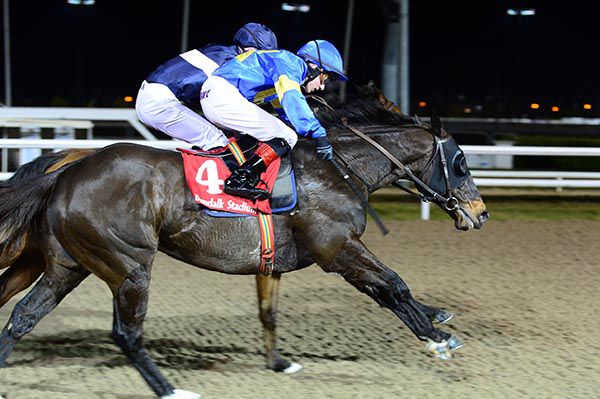 Sharjah (nearest) just prevails from Thomas O'Malley