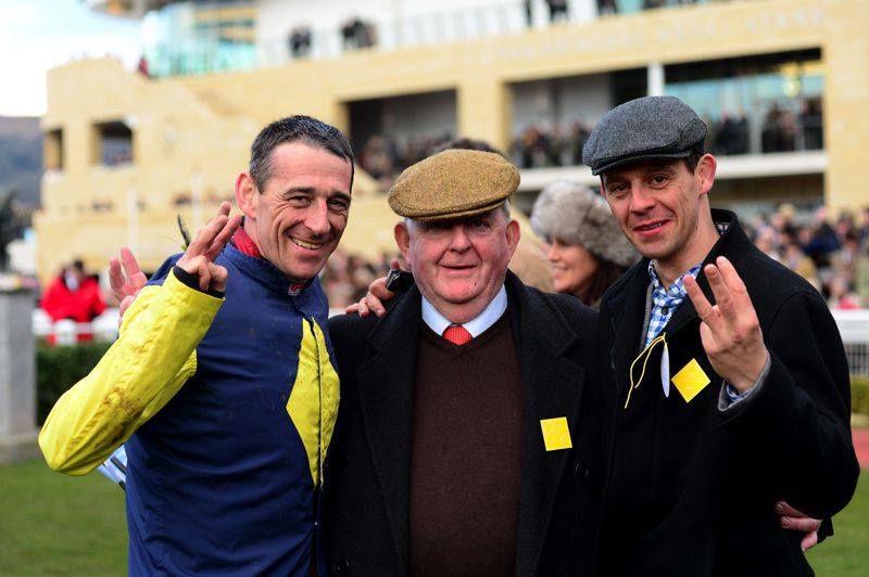 Davy Russell with his father Jerry and brother Sean
