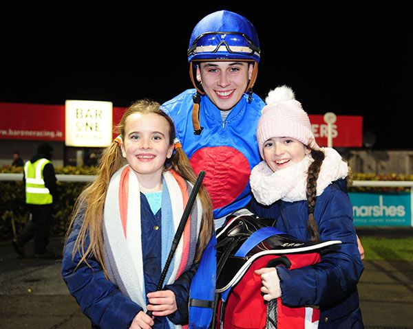 Left to right, Ellie Byrne, Ronan Whelan & Amy Byrne after the EliteForm Manufacturing Handicap won by The Lords Walk