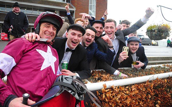 Davy Russell is popular with many students at Cork