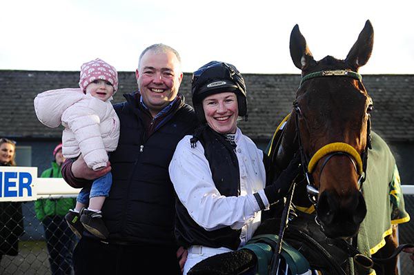Nina Carberry with husband Ted Walsh and daughter Rosie 
