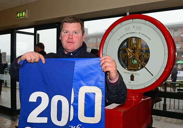 Gordon Elliott pictured after becoming the first trainer to send out 200 winners in an Irish National Hunt season