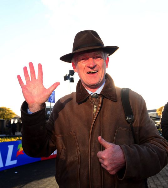 Willie Mullins in jubilant mood at the Punchestown Festival