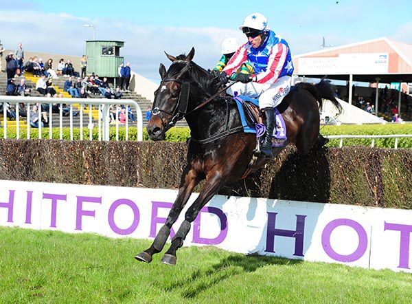 Fintara jumps the last under Robbie Power