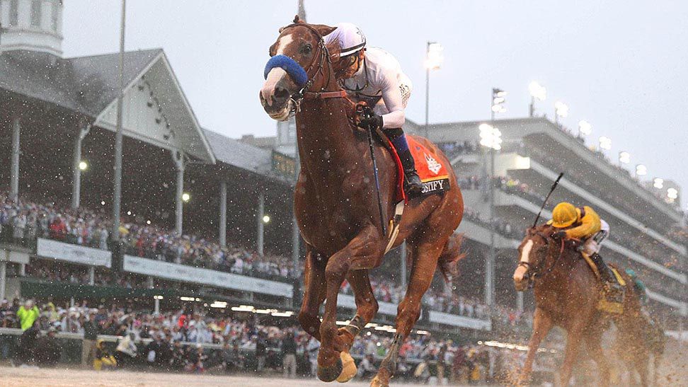 Justify and Mike Smith win the 2018 Kentucky Derby