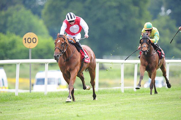 Texas Radio and Adam Farragher winning the Apprentice Handicap at Gowran Park
