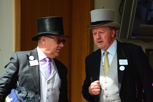 Richard Fahey (left) with fellow trainer Tim Easterby