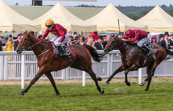 Jamie Spencer wins the Queen Alexandra Stakes on Pallasator