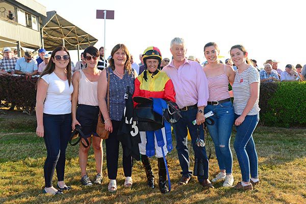 Stamp Of Authority & Karen Kenny won for Tom McCourt with wife Pauline and daughters Fiona, Denise, Amanda and Tracey 