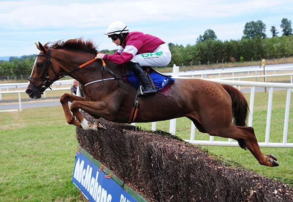 Nick Lost and Rachael Blackmore pictured on their way to victory