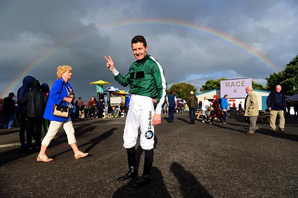 A happy Colm O'Donoghue after his win on Rickrack