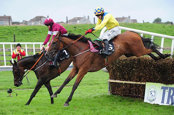 Ask Susan (nearside) winning at Tramore last month