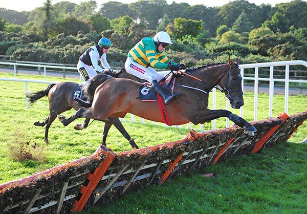 The Big Lense jumps the last under Barry Geraghty