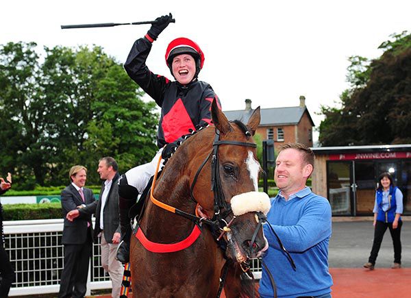 Karen Ferris celebrates on Lusis Naturea