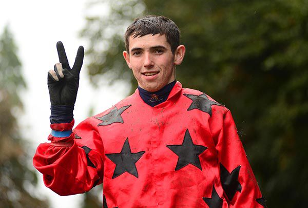 Darragh O'Keeffe after riding a double at Clonmel last year