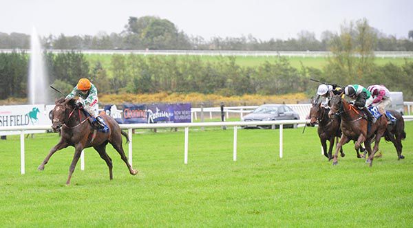 Yo Tambien stretches right away from the field