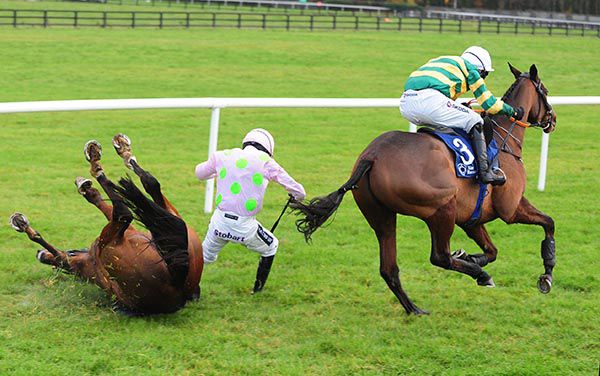 Saldier and Ruby Walsh come to grief as Espoir D'Allen and Mark Walsh race on for the win